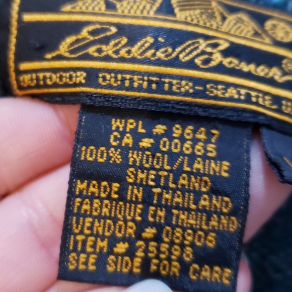 Eddie Bauer 100% wool size Large vintage sweater chunky knit 90s - Picture 6 of 8